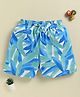 Biskid Sinker Knit Tropical Theme Printed Shorts - Royal Blue