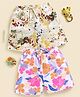 Biskid Sinker Knit Pack Of 2 Floral Printed Shorts - Rani & Green