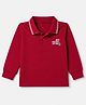 Babyhug 100% Cotton Knit Full Sleeves T-Shirt with Best Football Captain Text Print - Red