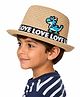 Vritraz Cotton Woven Dinosaur Applique Detailed Hat - Beige - Circumference - 52 - 56 Cm