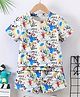 Fashion Dream Cotton Blend Knit Half Sleeves Typography  Printed Coordinating Tee & Shorts Set - White