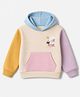 Little Kangaroos Fleece Knit Full Sleeves Hooded Sweatshirt with Nature Print - Light Pink