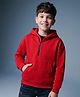Little Kangaroos Fleece Knit Hoodies with Full Sleeves and Kangaroo Pockets in Red for 3-4 Years