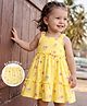 Babyhug Single Jersey Knit Frocks with Bloomer and Floral Print in Yellow