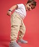 Babyoye Terry Knit 100 % Cotton Lounge With Cargo Pockets - Beige