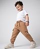 Babyoye Terry Knit 100 % Cotton Lounge Pants With Cargo Pockets - Brown
