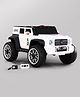 Desert Storm Kids 4X4 Battery Operated Ride on Jeep - White | Remote Control | LED Lights | Music & AUX | Openable Doors | Rechargeable Battery