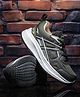 asian Colour Blocked Lace Up Shoes - Black & Olive