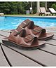 Trump Buckle Detailed Sandals -Brown