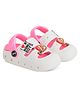 Trump Baseball Applique Detailed Perforated Slingback  Clogs - Pink