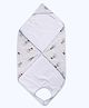 Cocoon Care Bamboo Woven Animals In Hot Air Balloon Printed Baby Wrap Feeding Cover & Bath Towel - White