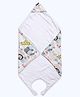 Cocoon Care Bamboo Woven Animals Printed Baby Wrap Feeding Cover & Bath Towel - Multi Colour
