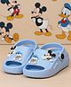 Yellow Bee Mickey & Friends Featuring Mickey Mouse & Donald Duck Applique Detailed Slingback Sandals - Blue