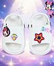 Yellow Bee Mickey & Friends Featuring Minnie Mouse Applique Detailed Slingback Sandals - White
