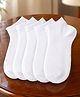 NEOBABY Cotton Blend Knit Pack Of 5 Solid Socks - White