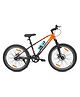Stryder 24T Magnet Dual Disc Front Suspension Cycle Age 8 to 14 Years Height 127 cm to 157 cm Kids Boys & Girls - Matte Black Orange