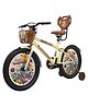 Stryder Whizzy 20T Kids Cycle with Side Wheels Back Rest Basket Water Bottle Mudguards Chain Cover Age 6 to 9 Years Height 115 cm to 135 cm Kids Boys & Girls - Cream