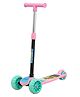Stryder Todlr nody Kick Scooter Age 2 to 5 Years Kids Boys & Girls - Pink Cyan