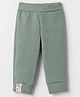 Little Kangaroos Muslin Knit Full Length Solid Fleece & Woollen Pant - Light Green