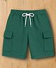Trampoline Terry Knit Solid Cargo Shorts - Green