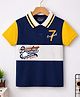 Trampoline Cotton Blend Knit Half Sleeves Sport Printed Polo Tee - Multi Colour