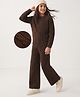 Pine Kids Knit Full Sleeves Sweater Set - Brown