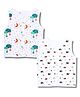 LazyToddler 100% Muslin Woven Pack Of 2 Sleeveless Cloud Moon & Vehicle Printed Jhablas - Multi Colour