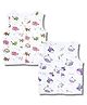 LazyToddler 100% Muslin Woven Pack Of 2 Sleeveless Animal & Whale Printed Jhablas - Multi Colour