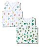 LazyToddler 100% Muslin Woven Pack Of 2 Sleeveless Elephant & Vegetable Printed Jhablas - Multi Colour