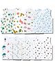 LazyToddler 100% Muslin Woven Pack Of 8 Sleeveless Dinosaur Animal & Vegetable Printed Jhablas - Multi Colour