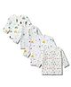 LazyToddler 100% Muslin Woven Pack Of 4 Full Sleeves Cars Polka Dots & Geometric Printed Jhablas - Multi Colour
