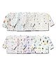 LazyToddler 100% Muslin Woven Pack Of 8 Full Sleeves Polka Dots Stars & Geometric Printed Jhablas - Multi Colour