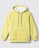Arias Cotton Mix Fleece Knit Hoodie with Full Raglan Sleeves & Lace Detailing - Green