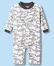 Junior Star Full Sleeves Airplane & Helicopter Printed Romper - White