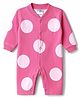 Junior Star Full Sleeves Polka Dots Printed Romper - Pink