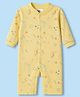 Junior Star Full Sleeves Space Theme Printed Romper - Yellow