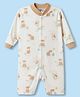 Junior Star Full Sleeves Highland Cow Printed Romper - White