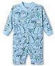 Junior Star Full Sleeves Dinosaurs Printed Romper - Blue