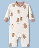 Junior Star Full Sleeves Bears Printed Romper - White