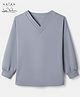 Arias Cotton Interlock Knit T-Shirt with Full Sleeves in Grey