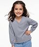 Arias Cotton Interlock Knit T-Shirt with Full Sleeves in Grey