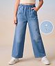 Mark & Mia Cotton Lycra Full Length Denim Jeans With Stud & Shine Stone Embellishment - Blue
