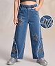 Mark & Mia Cotton Lycra Denim Full Length Jeans with Star Patch - Blue