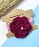 Little Peas Pearl Embellished Rose Applique Detailed Headband - Maroon