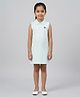 Biglilpeople Cotton Woven Sleeveless Solid Dress - Light Blue