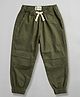 Biglilpeople Cotton Woven Solid Joggers - Olive Green