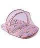 Fisher Price Baby Mattress With Mosquito Net & Pillow Panda Print - Pink