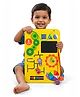 Shumee 7-in-1 Wooden Busy Board for Toddlers  Wall-Mountable Multi-Activity Sensory Panel with Shape Sorter, Abacus, Maze & Chalkboard (1 to 4 Years)