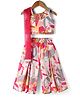 Blabber Girls Woven Sleeveless  Sequins Embellished Floral Printed Kurti Palazzo Set With Dupatta - Cream