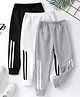 Googo Gaaga Cotton Knit Striped Pyjamas Pack Of 3- White, Black & Grey